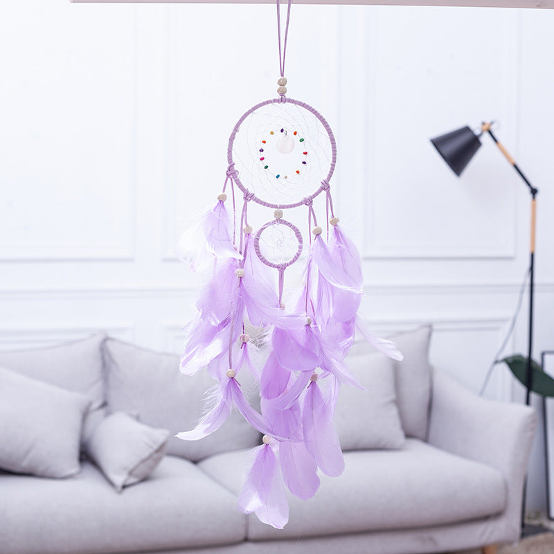 Handmade Dream Catcher Wind Chime with colorful beads