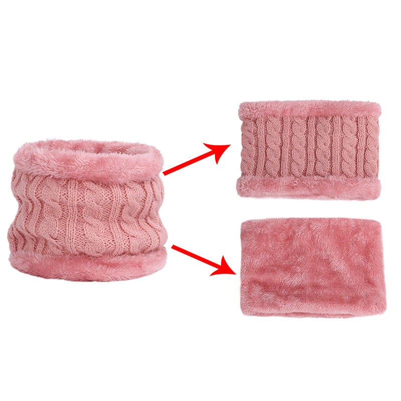 Colorful pom-pom knit hat for children