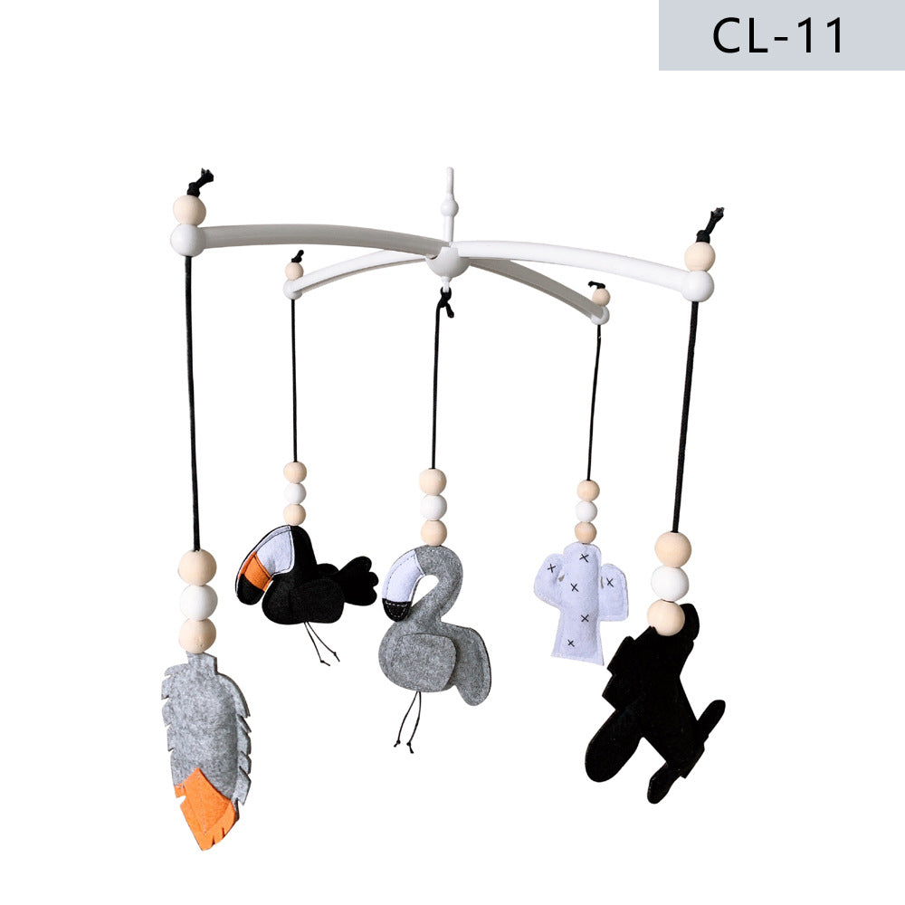 Soft color felt baby mobile image 10