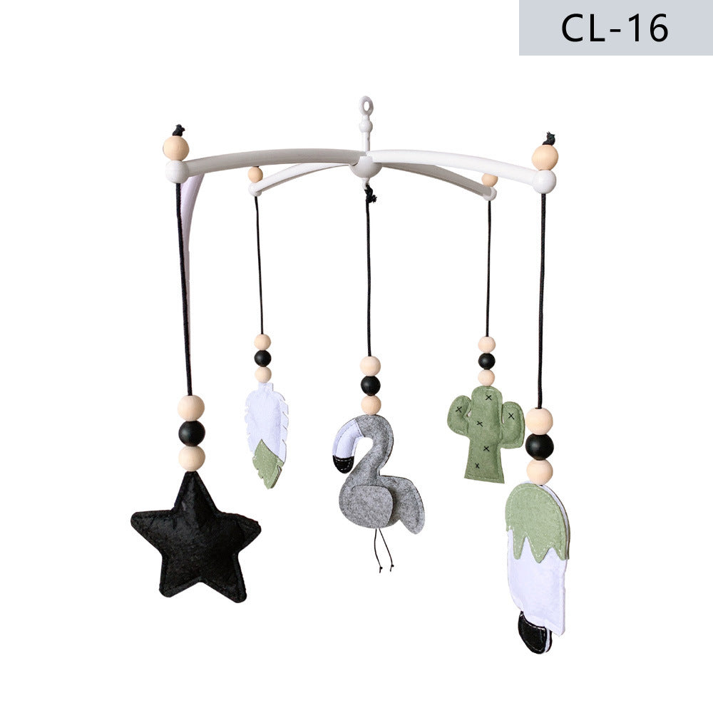 Interactive felt baby mobile hanging in nursery image 5
