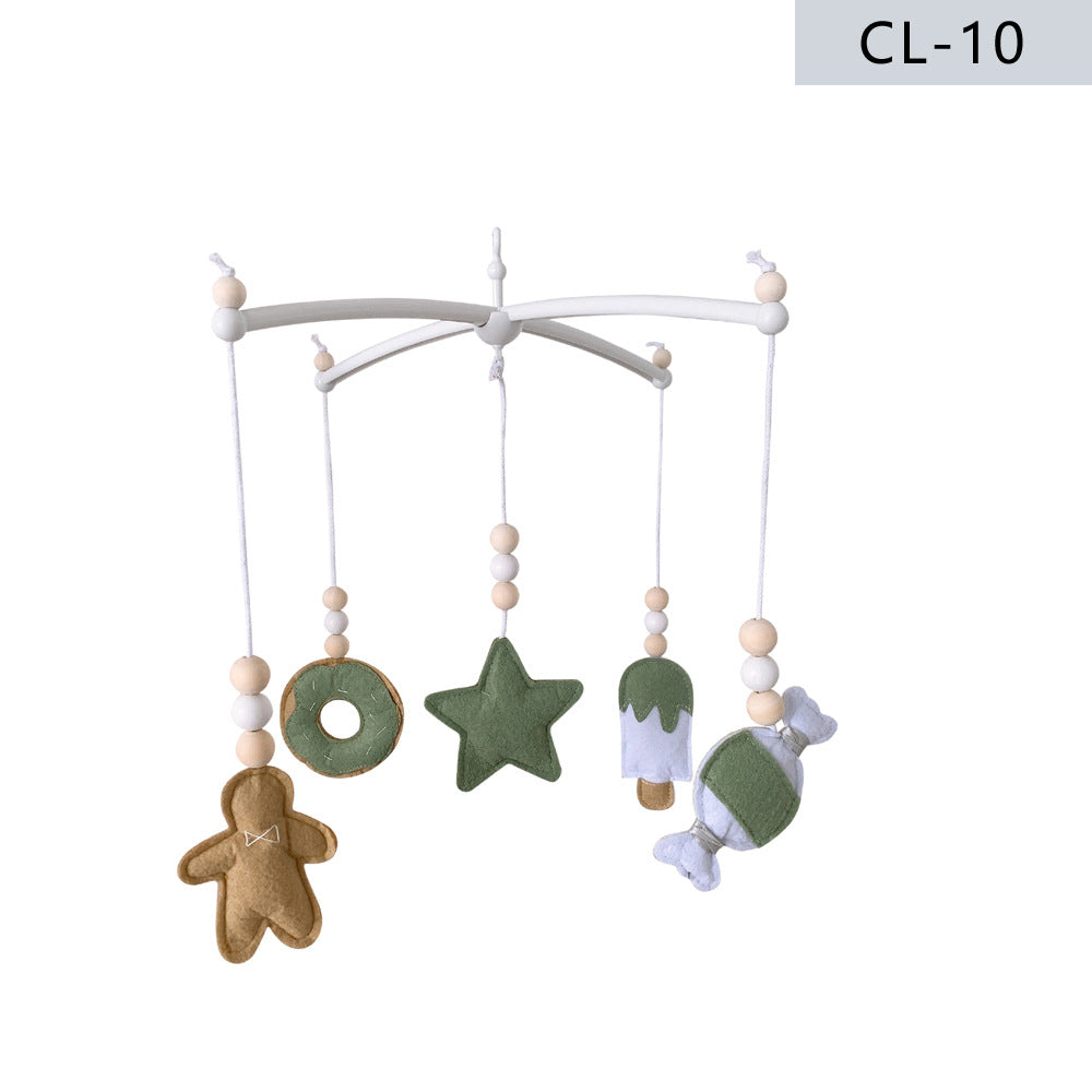 Baby crib mobile with felt decorations image 1