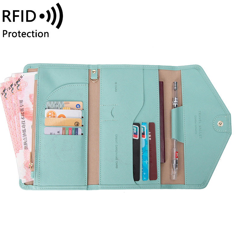 RFID travel passport holder black color