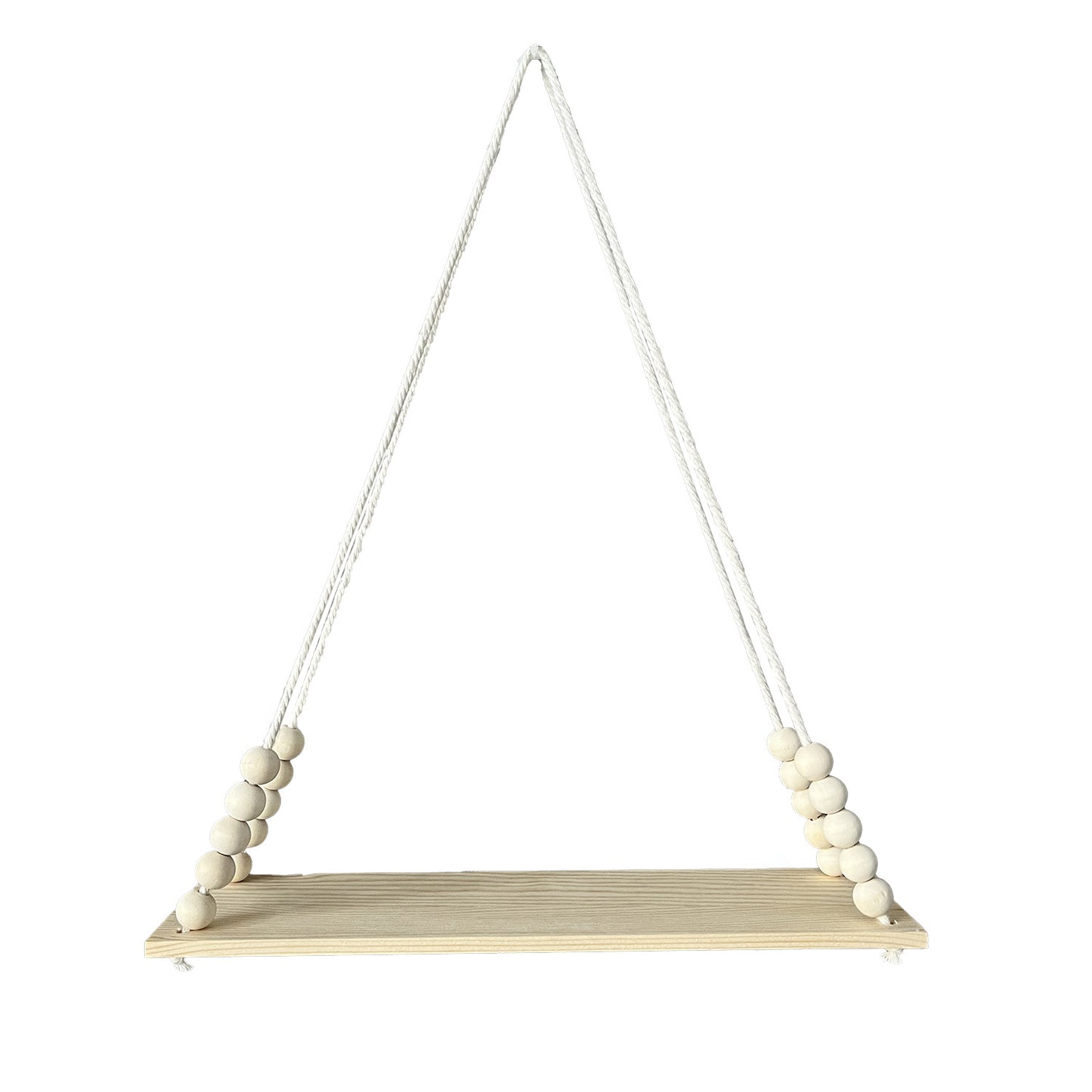 Handcrafted cotton rope shelf indoors