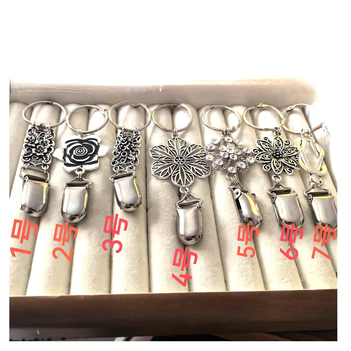 Durable alloy hat clip close up