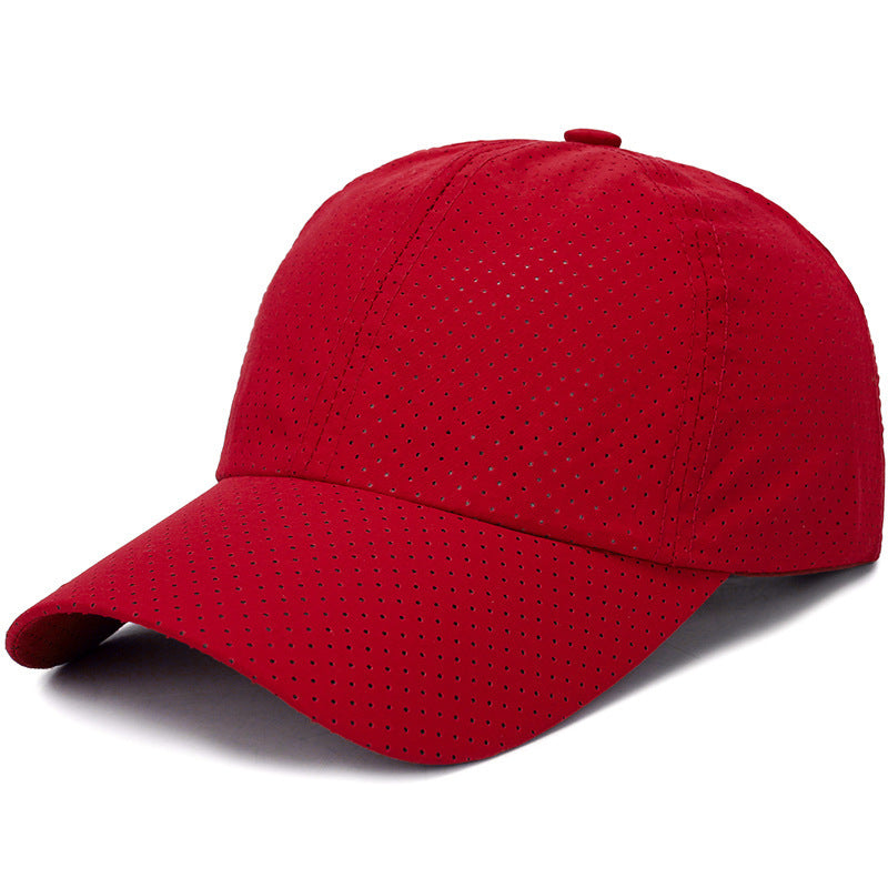 Men's quick-dry baseball cap in red