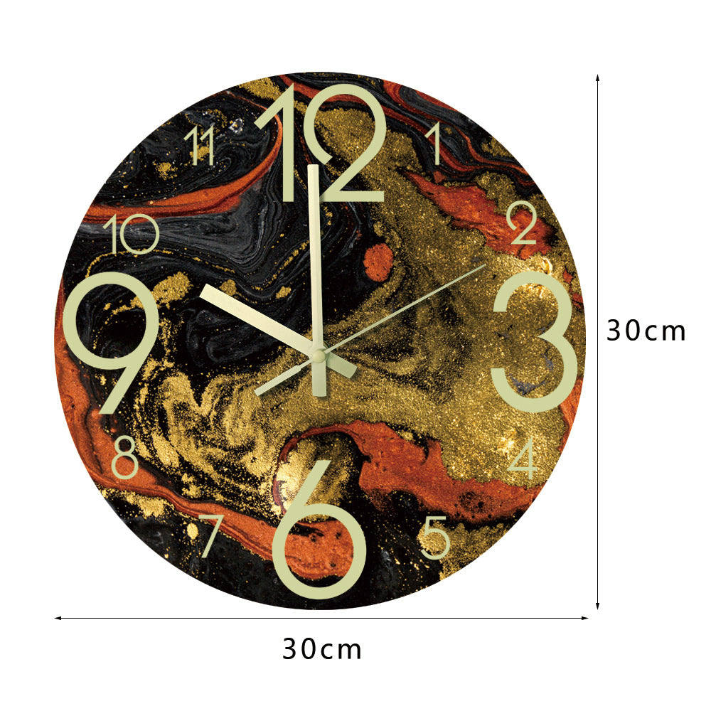 Luminous acrylic wall clock