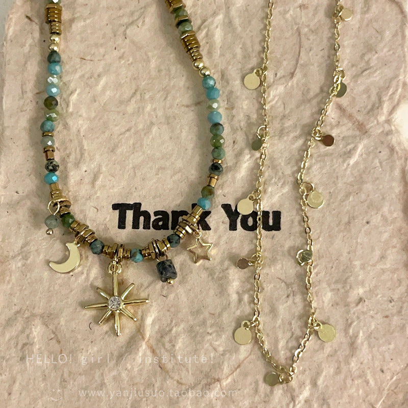 Multiple angles of the vintage necklace showcasing details