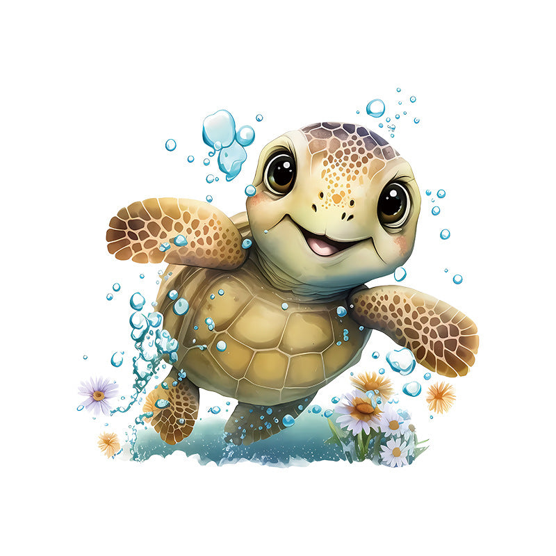 Self-adhesive bathroom turtle sticker image 2