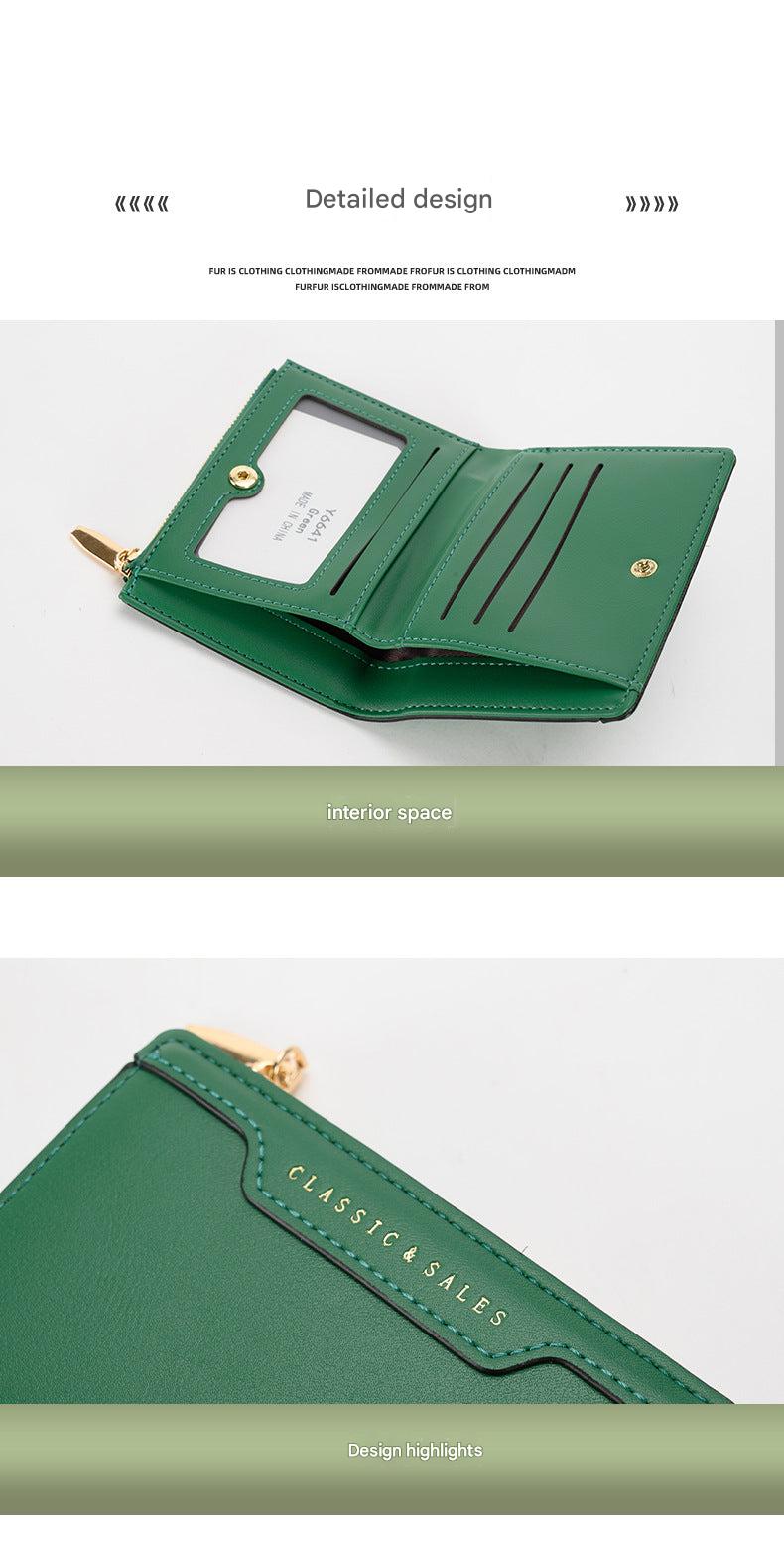 Yellow zipper wallet with card slots