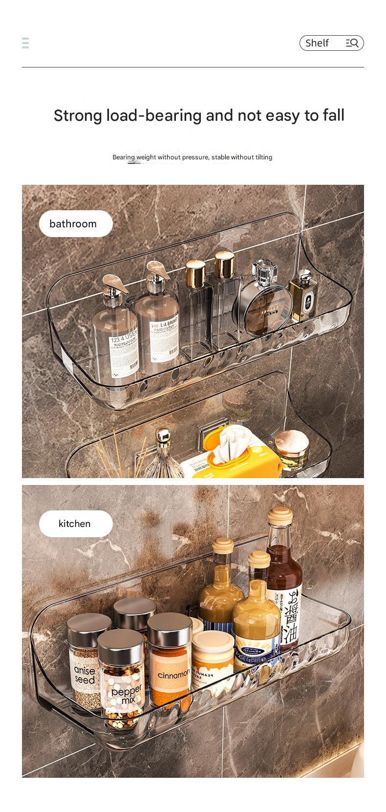 Modern bathroom acrylic shelves image 3
