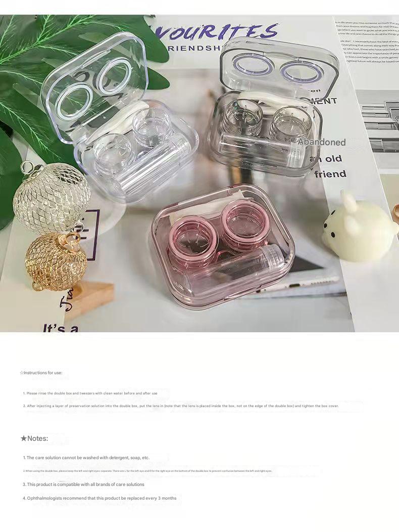 Clear Portable Contact Lens Case Image 1