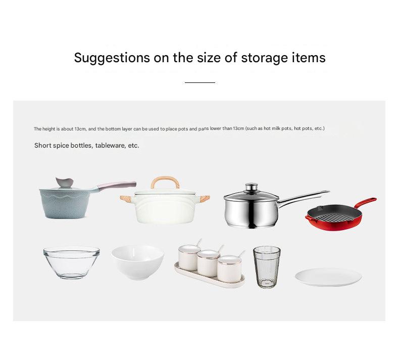 Image of Space-Saving Kitchen Storage Rack showing multiple layers