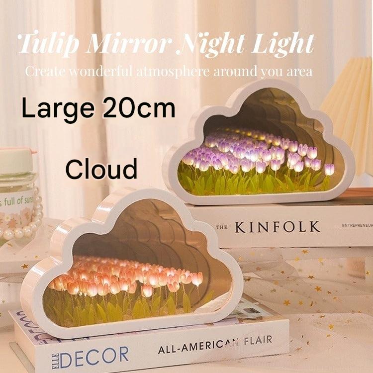 colorful tulip night light glowing