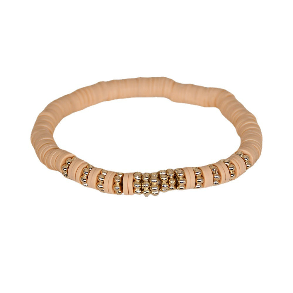 Fashionable clay bracelet on a white background - image 8
