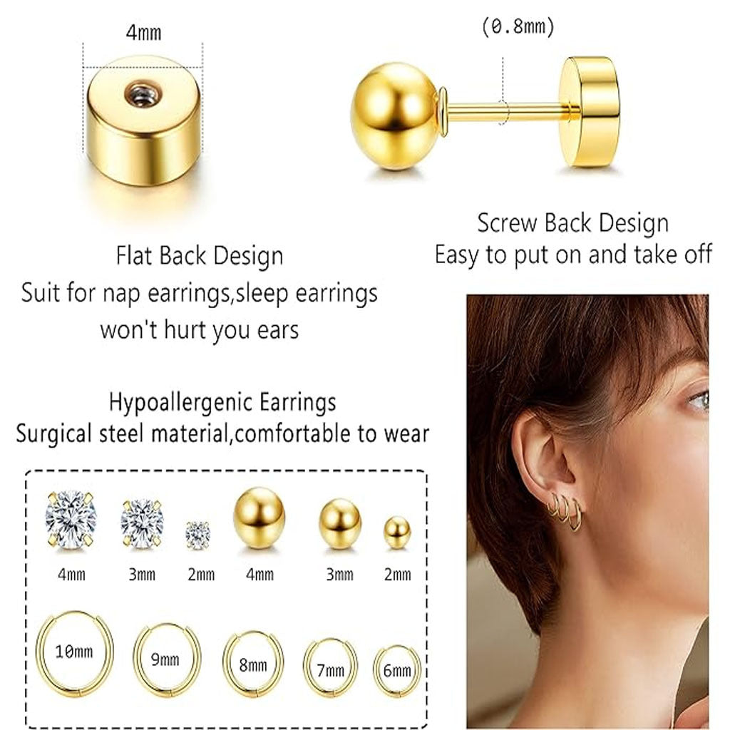 Elegant silver stainless steel earrings image 3