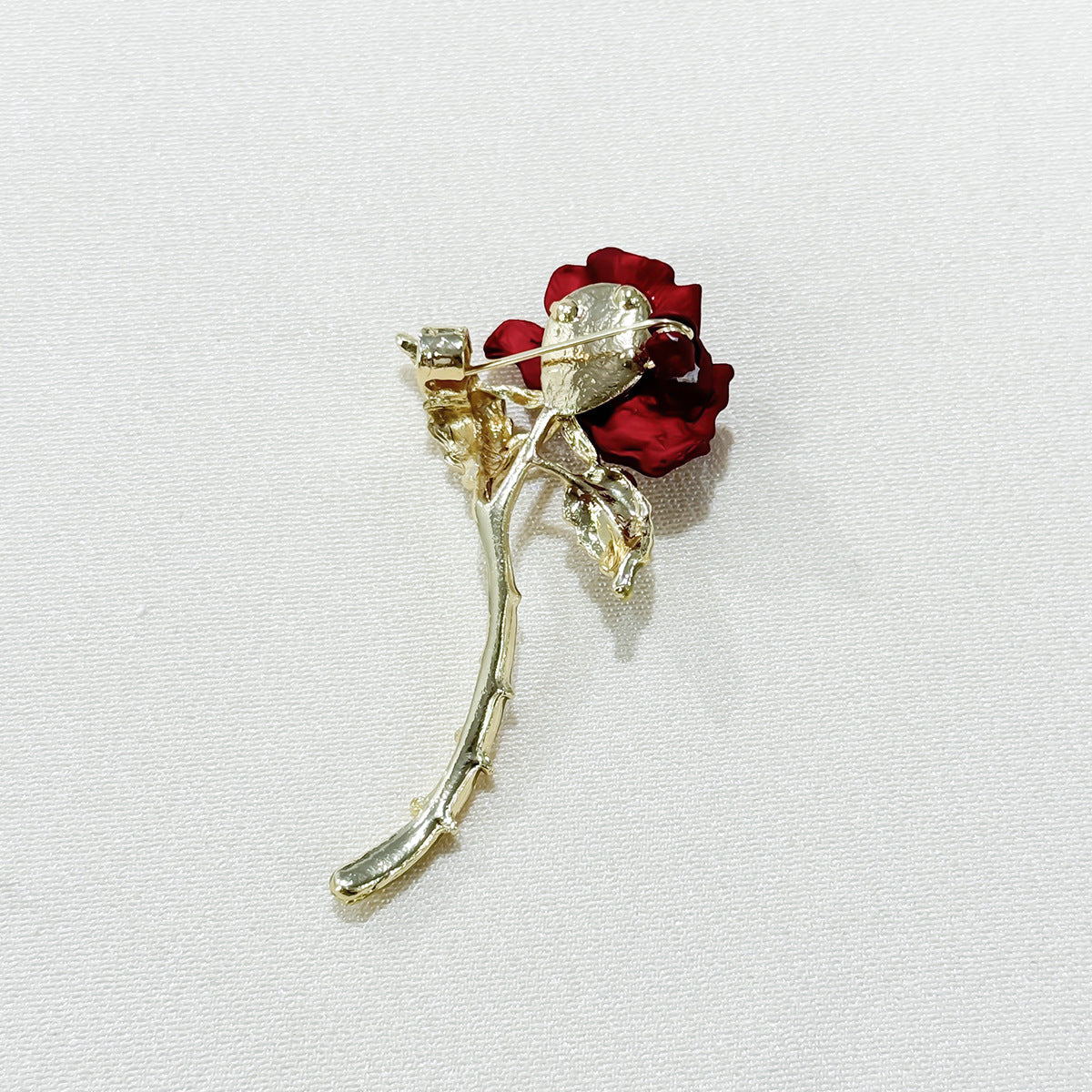 Red rose brooch elegant floral design image 1