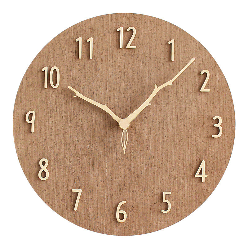Elegant wall clock in living room setting