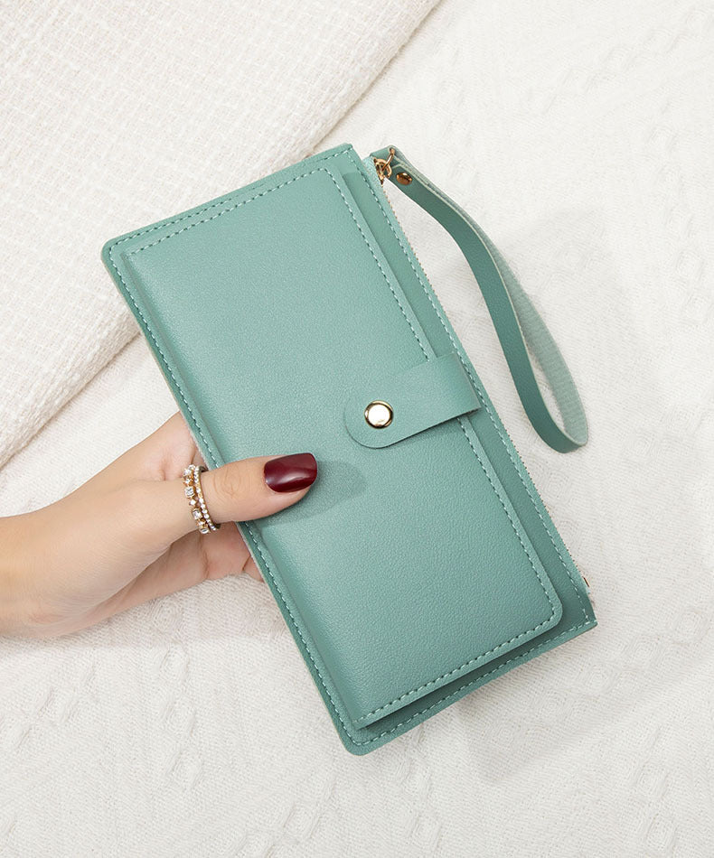 Fashionable women's wallet in wine red