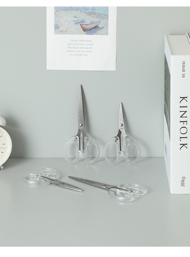 Image of stainless steel scissors on a white background