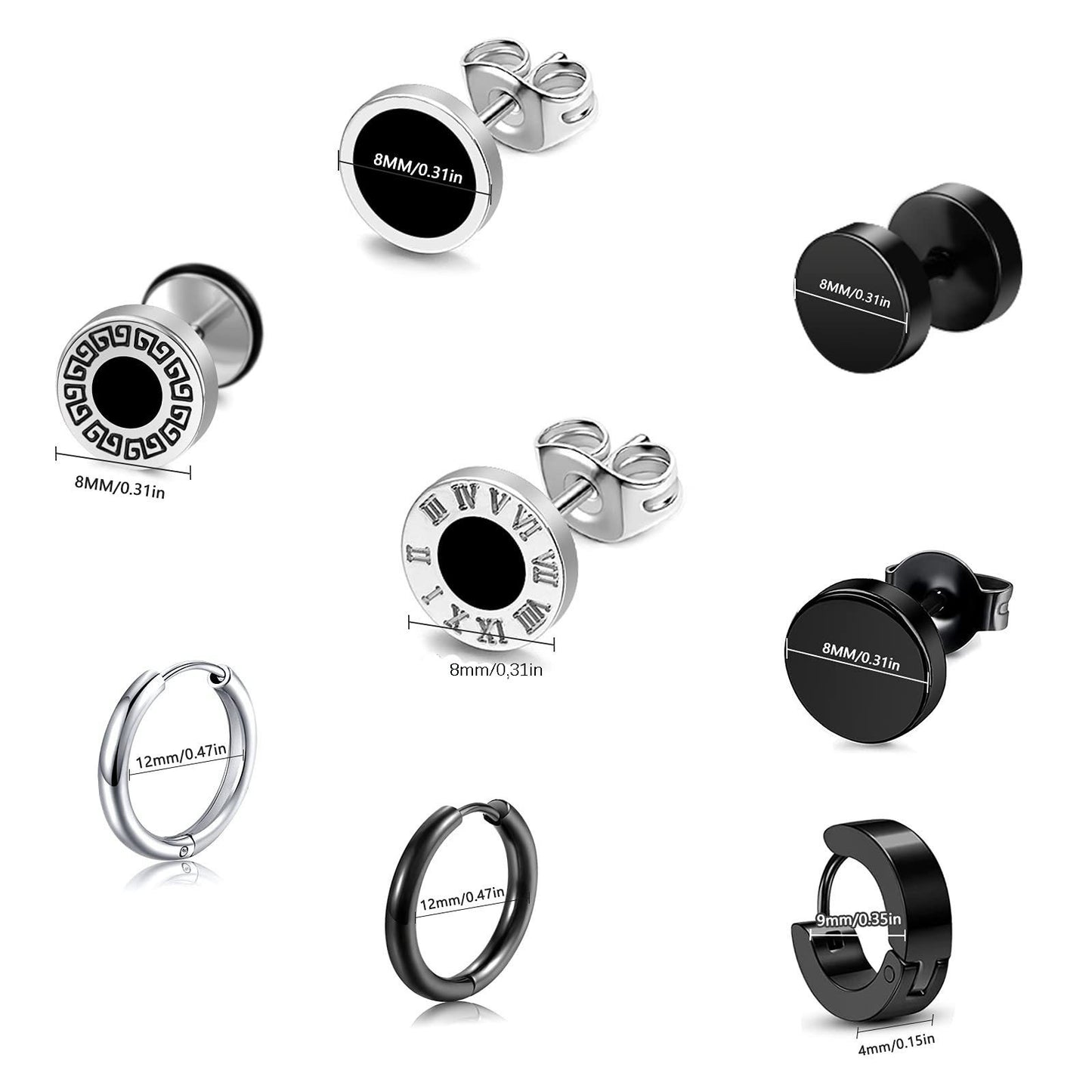 Hypoallergenic Stainless Steel Earrings