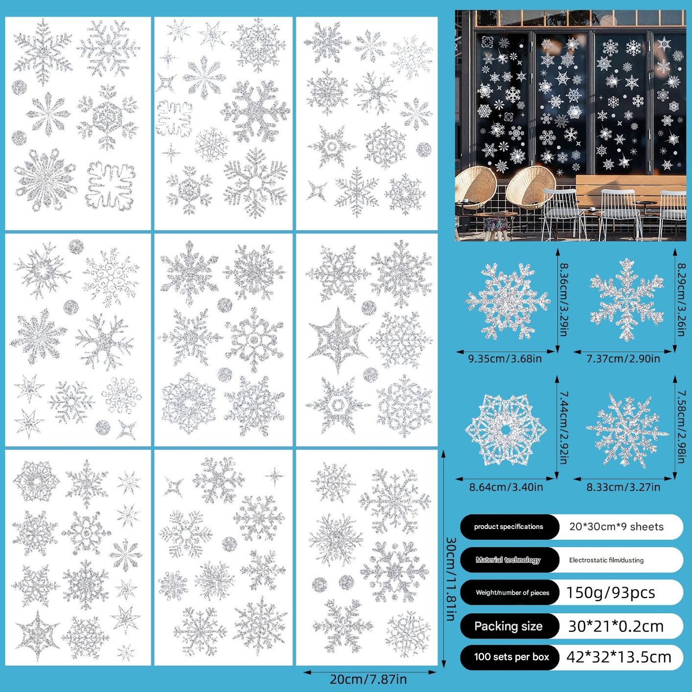 Static cling stickers enhancing festive ambiance