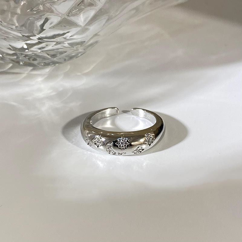 Unique Silver Ring with Cross design