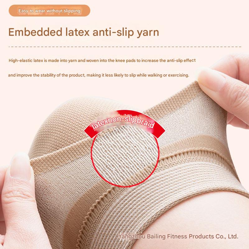 Non-slip design knee sleeve for workouts