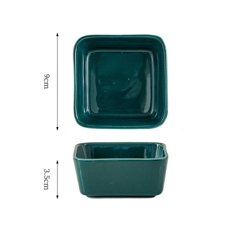 Japanese ceramic divided snack plate with compartments