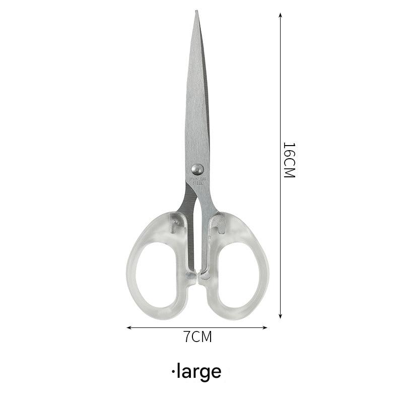 Close-up of sharp scissor blades for precision cutting
