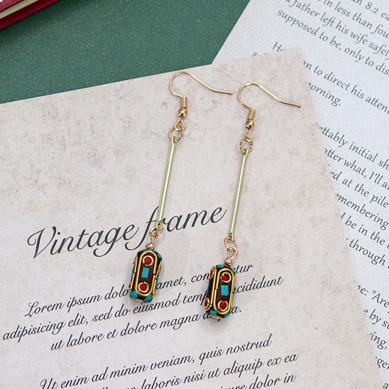 Handcrafted Nepalese earrings design 1