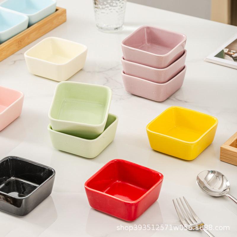 Japanese ceramic divided snack plate with compartments
