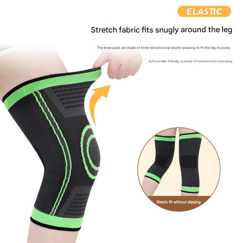 Close-up of knee brace for cycling