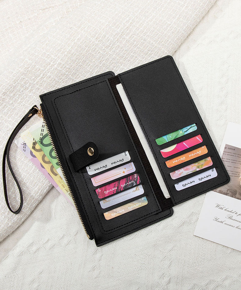 Multiple card slots in women's wallet
