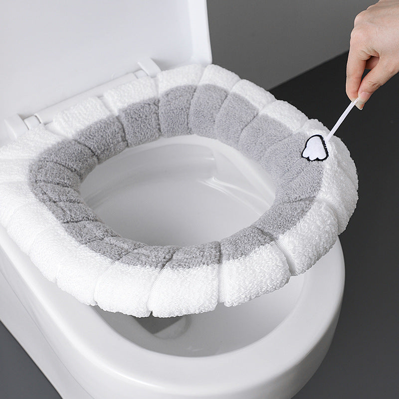 Waterproof toilet seat cover in gray color