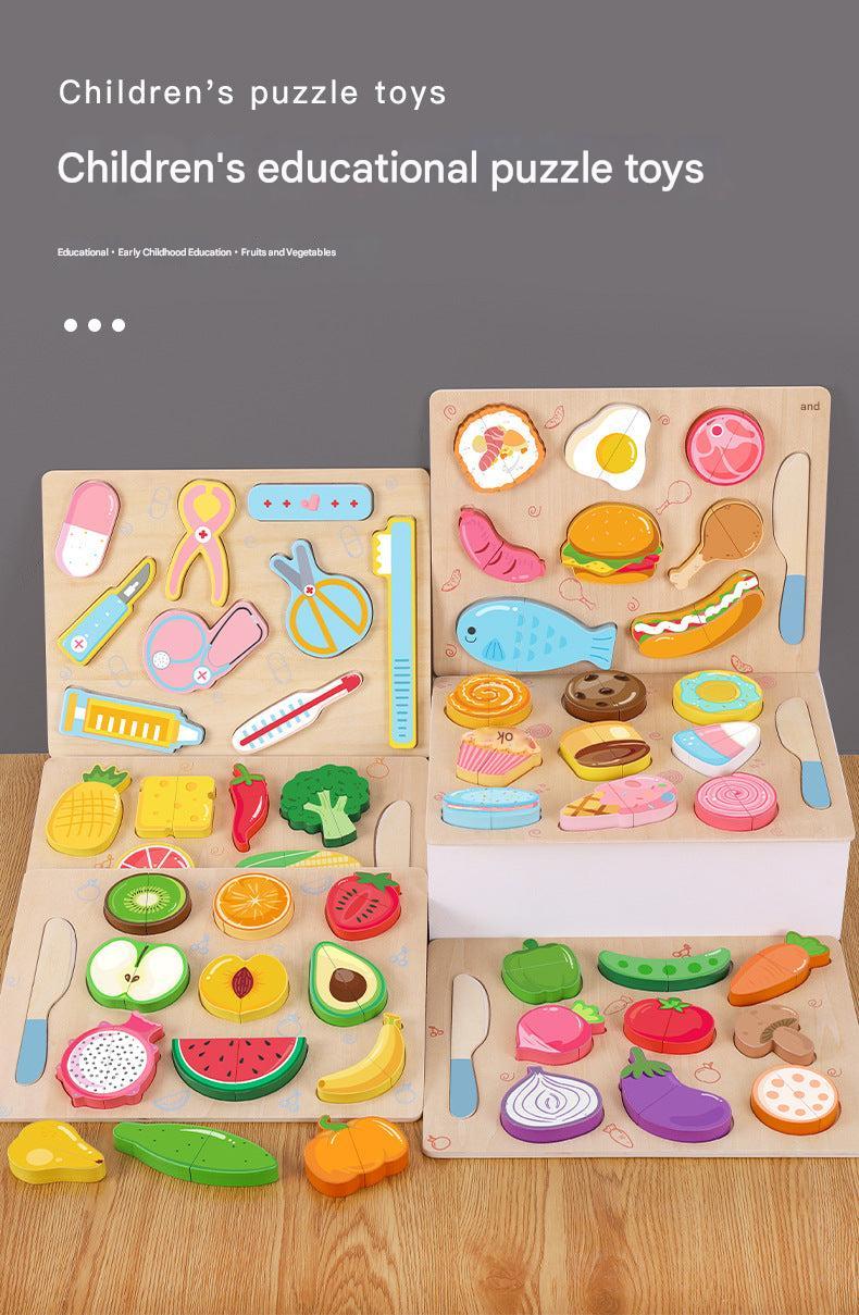 educational wooden puzzle for toddlers