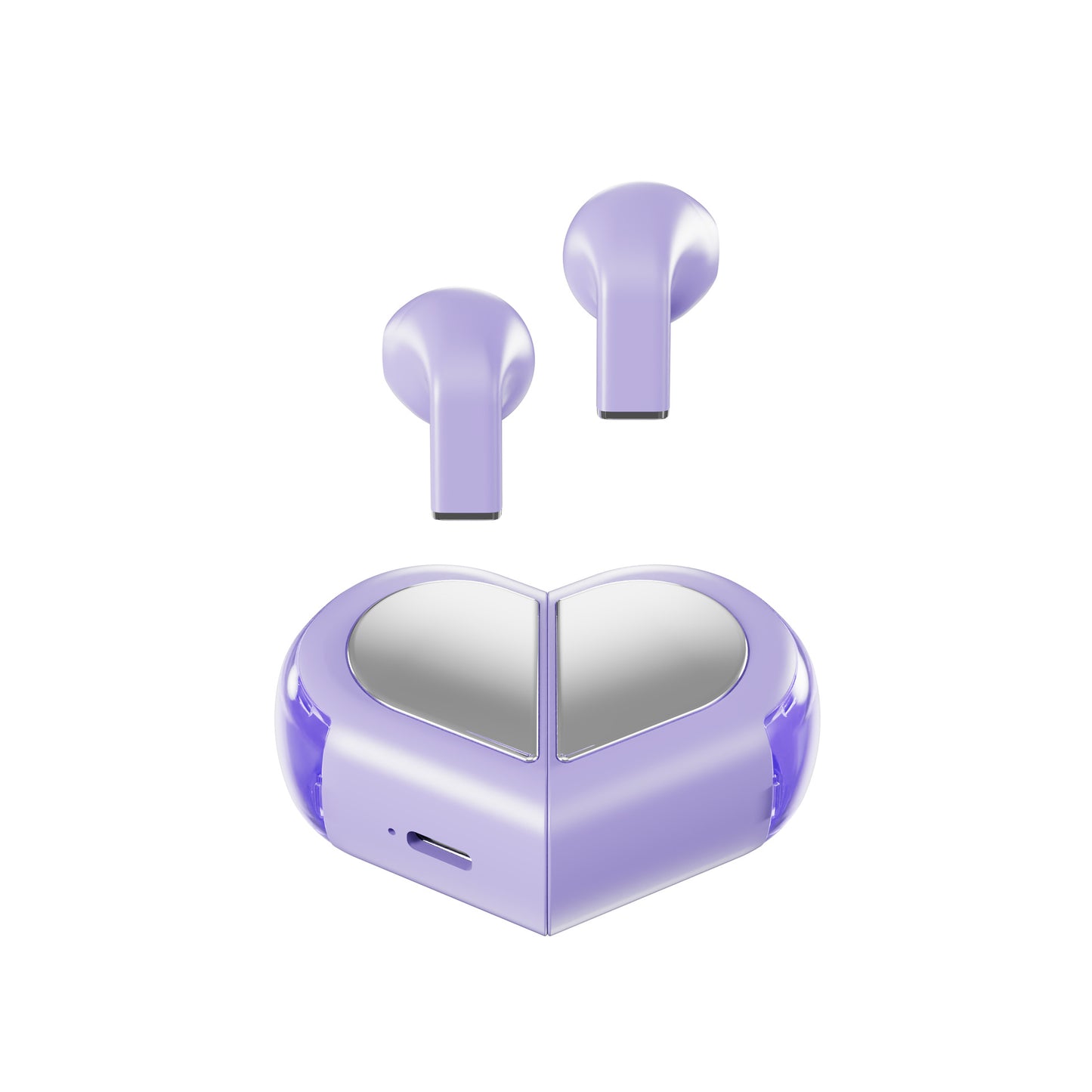 Heart-shaped wireless Bluetooth earbuds