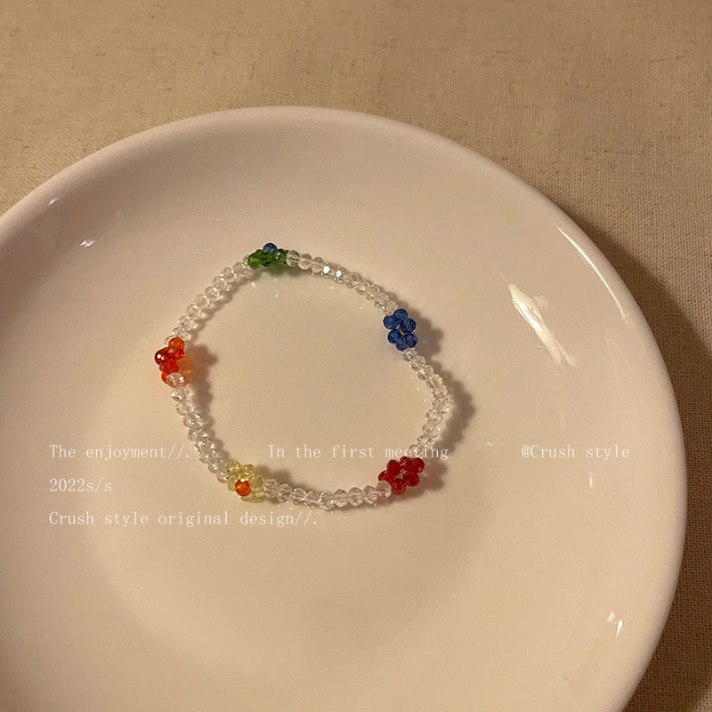 Colorful Necklace Displayed on Model