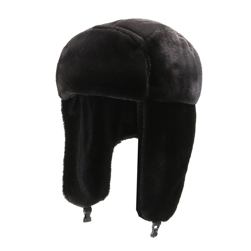 Winter earflap hat in khaki