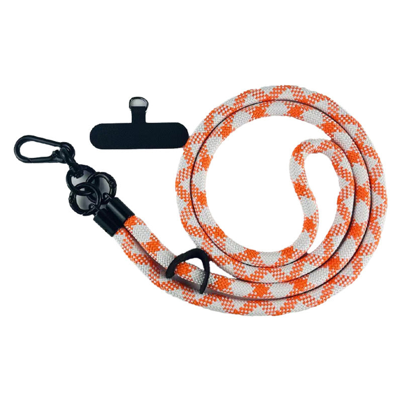 Adjustable woven phone strap in blue