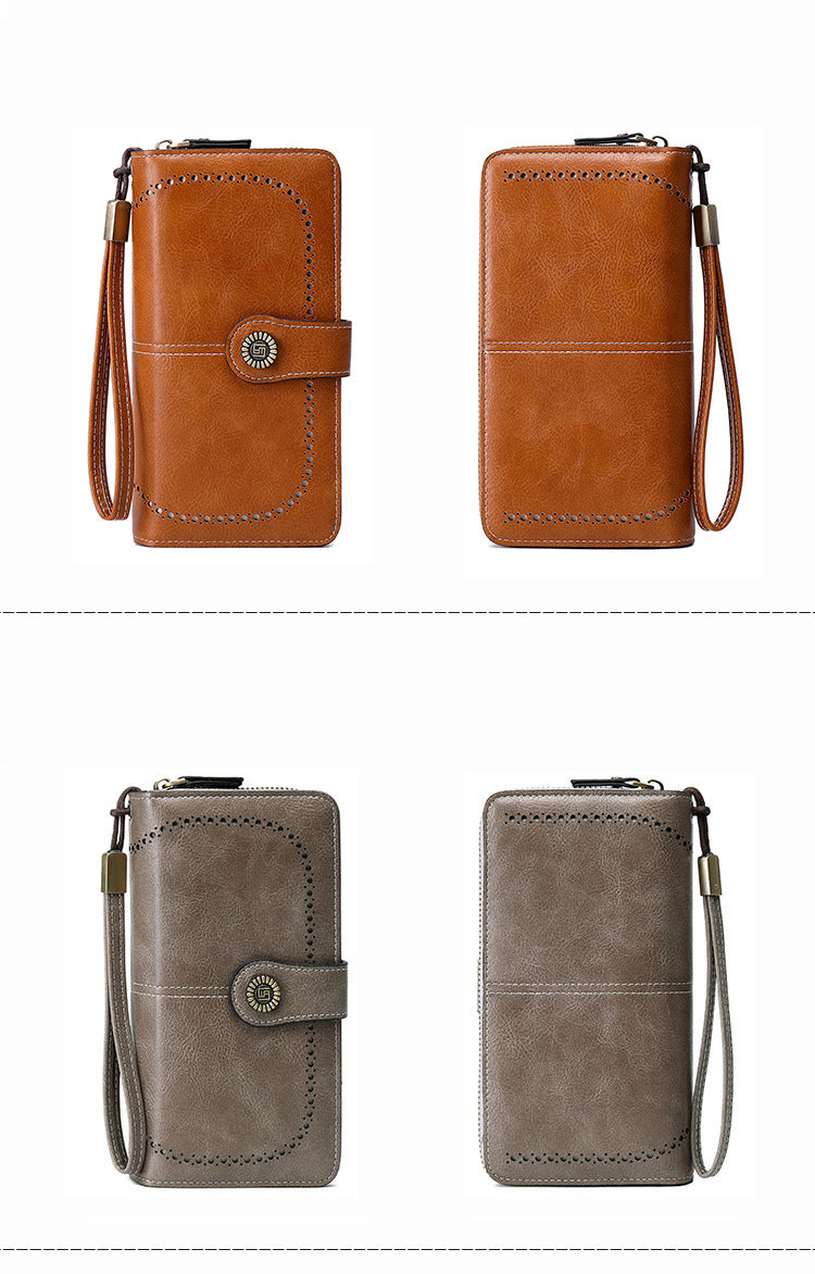 RFID wallet for women in midnight black