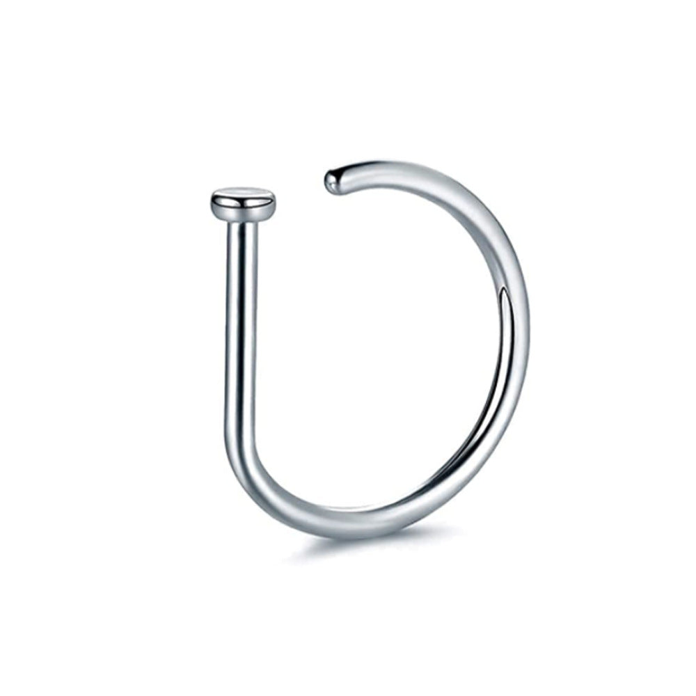 rose gold nose ring on model image 4