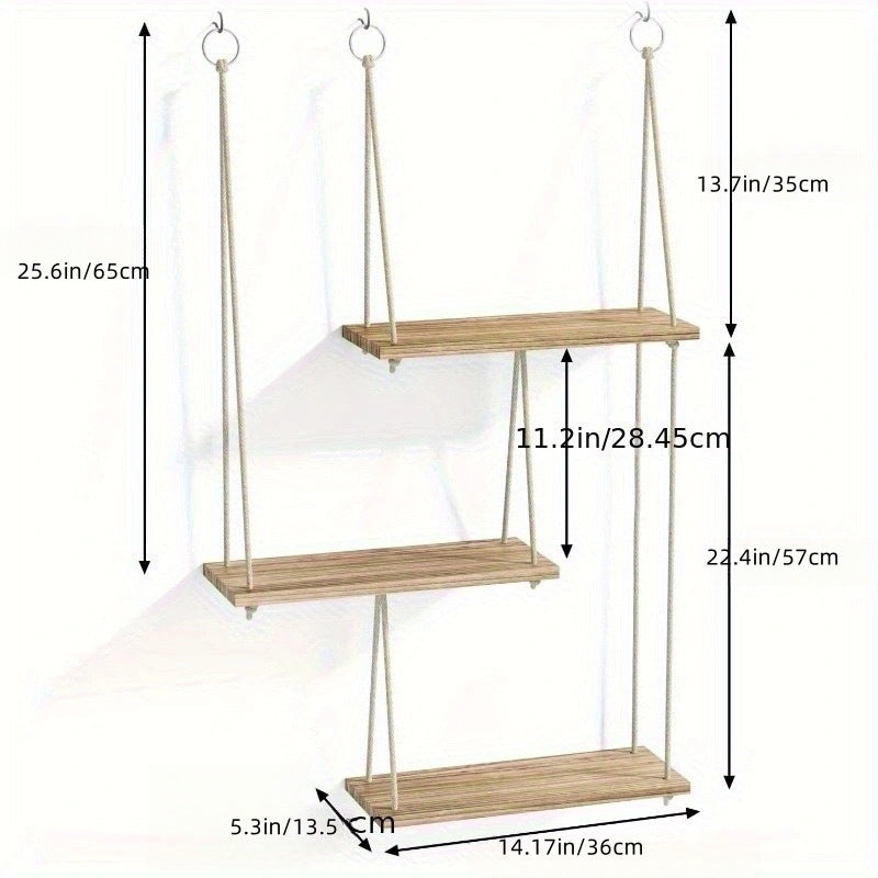 Handmade Bohemian Cotton Rope Storage Rack Image 1