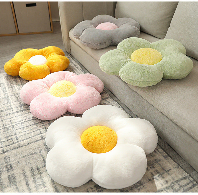 plush floral pillow
