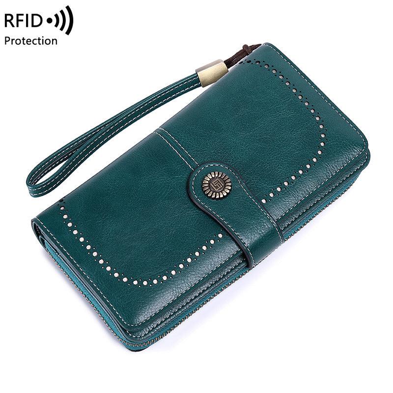 stylish pink RFID wallet
