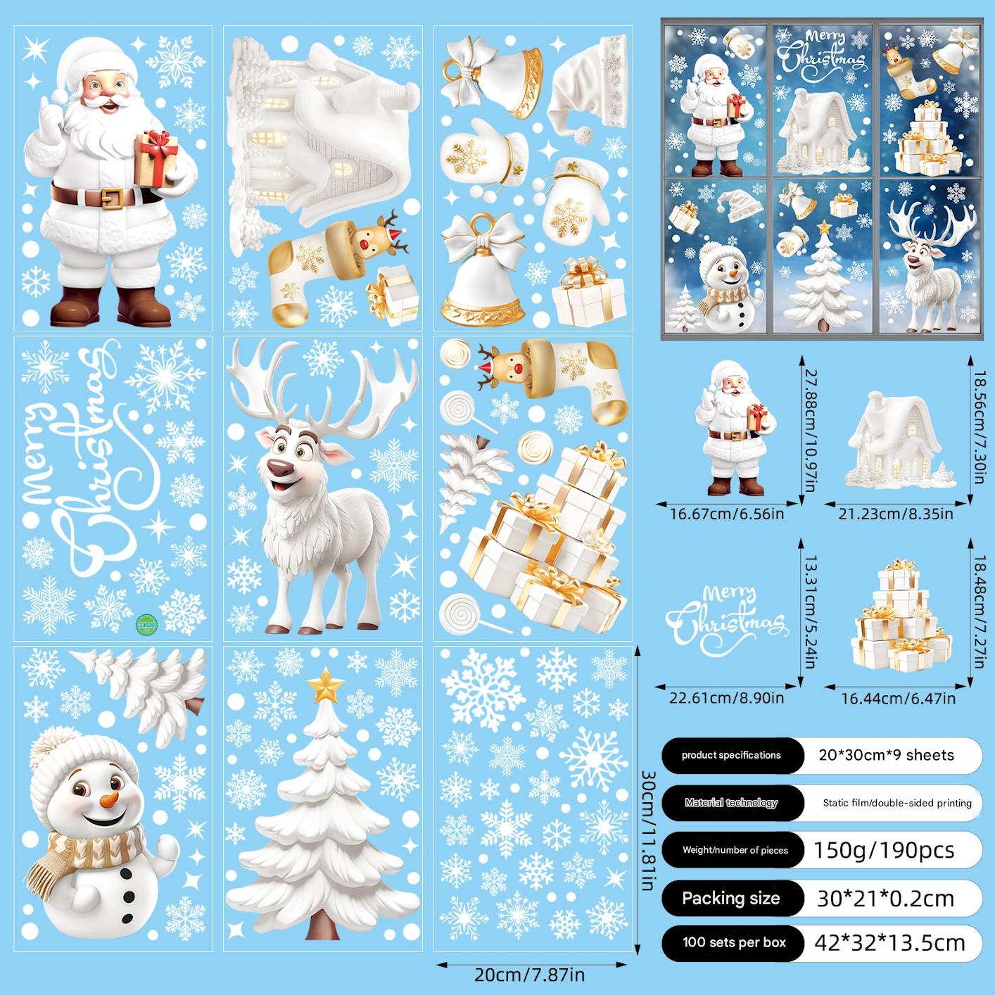Festive window clings for holiday cheer