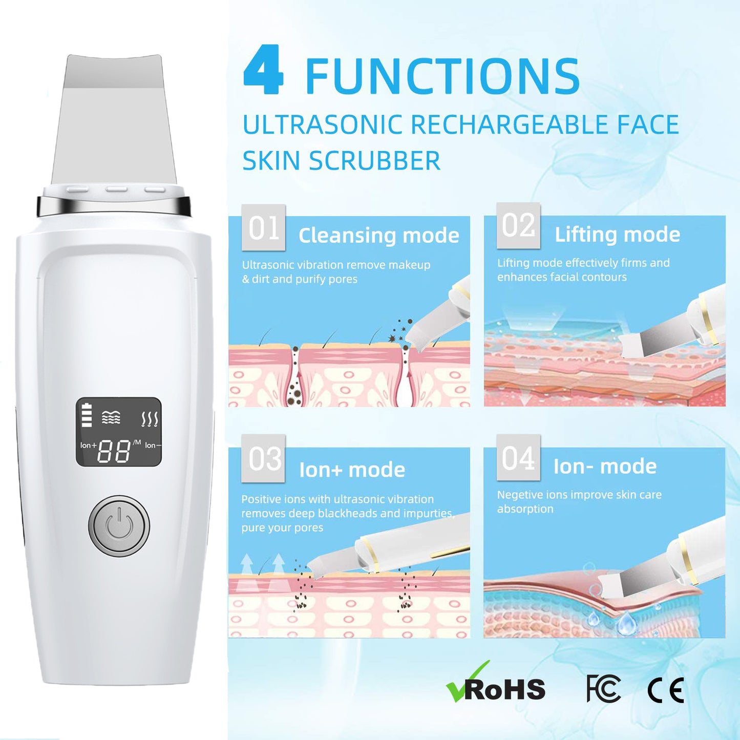 Ultrasonic blackhead remover tool