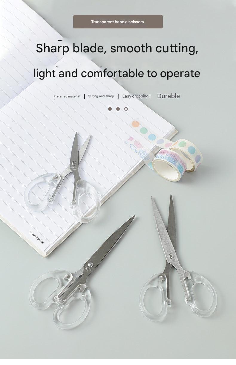Image of stainless steel scissors on a white background