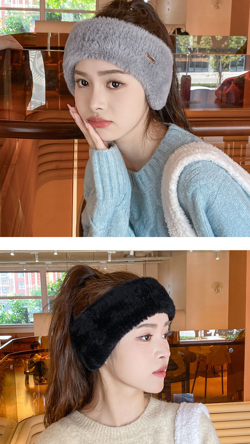 Image of winter beanie showcasing top view