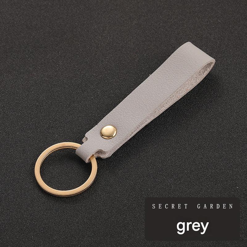 Stylish PU Leather Keychain in black