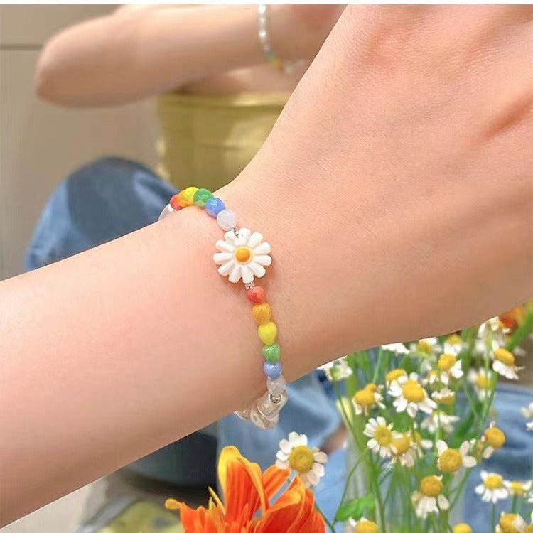 Kawaii Style Floral Necklace Details